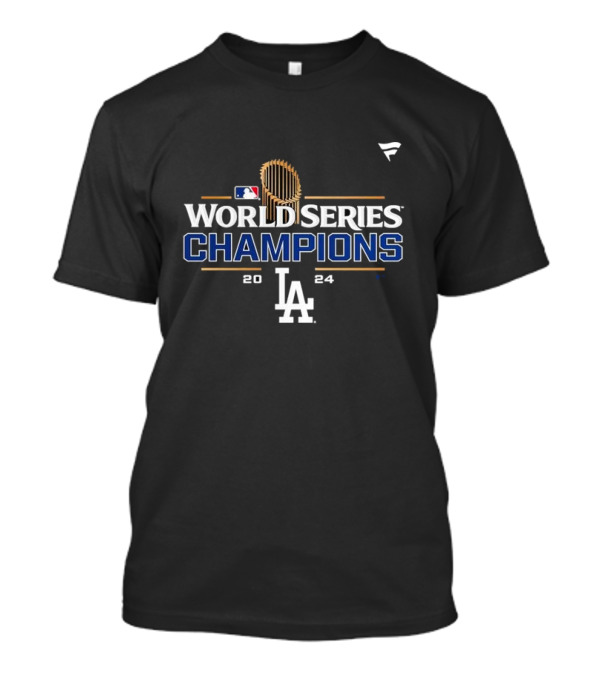 Los Angeles Dodgers 2024 World Series Champions LA Locker Room Extended Sizes T-Shirt