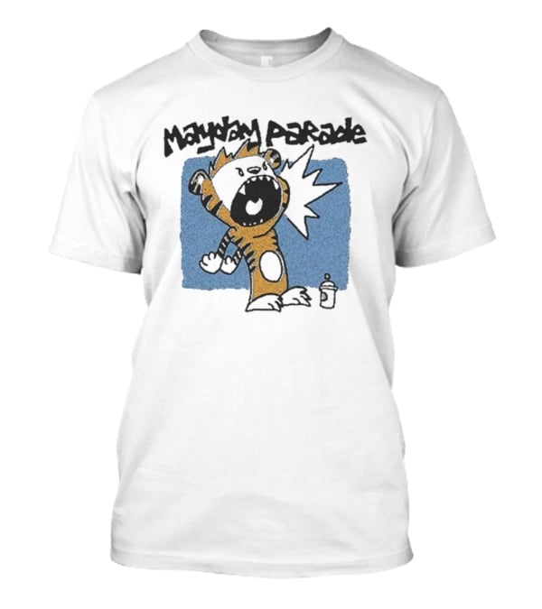 Mayday Parade Cartoon Tiger Shouting T-Shirt
