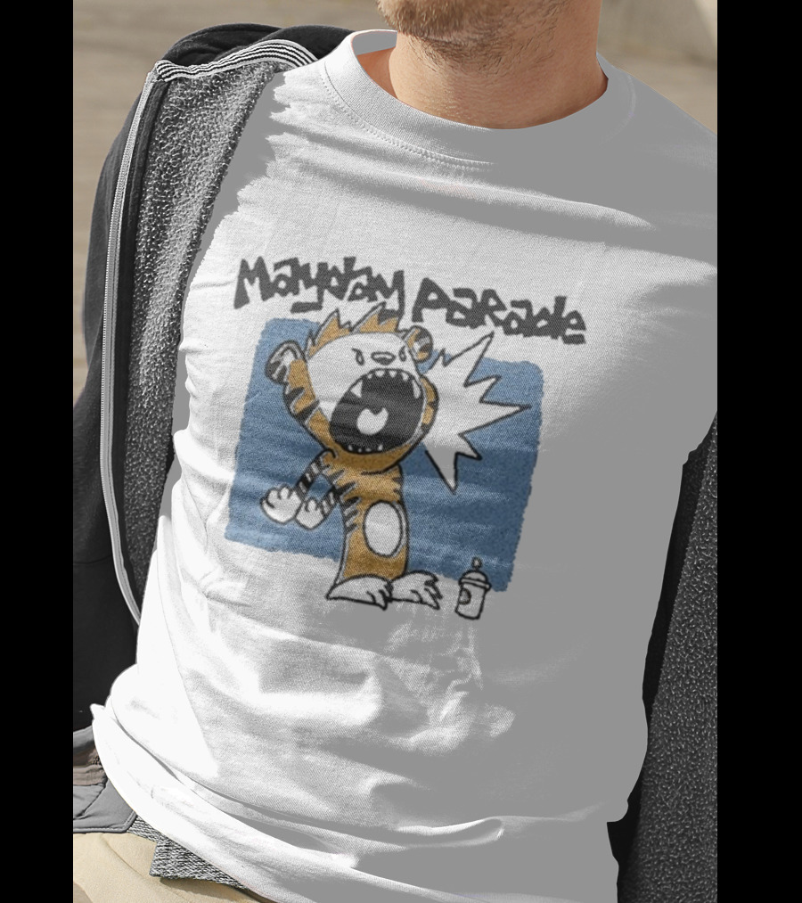 Mayday Parade Cartoon Tiger Shouting T-Shirt