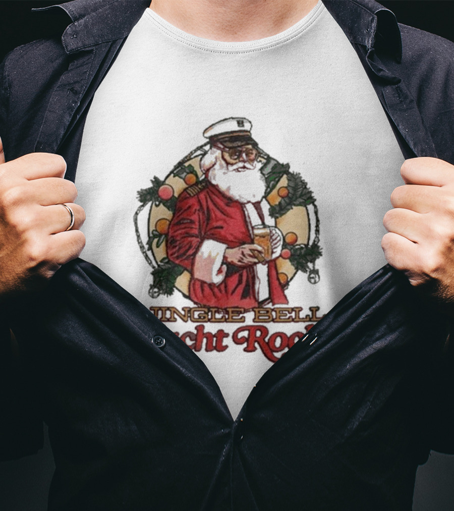 Middle Class Fancy Santa Jingle Bell Yacht Rock Christmas T-Shirt