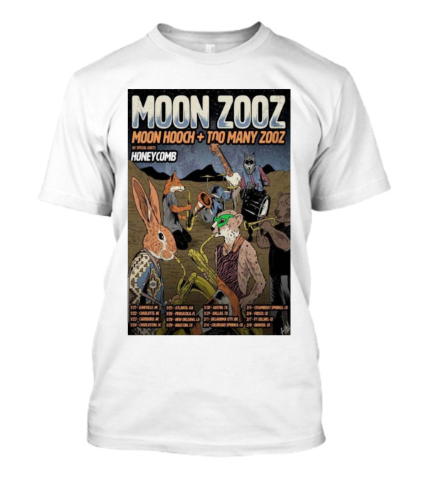 Moon Zooz Moon Hooch Too Many Zooz 2025 Tour With Special Guest Honeycomb T-Shirt