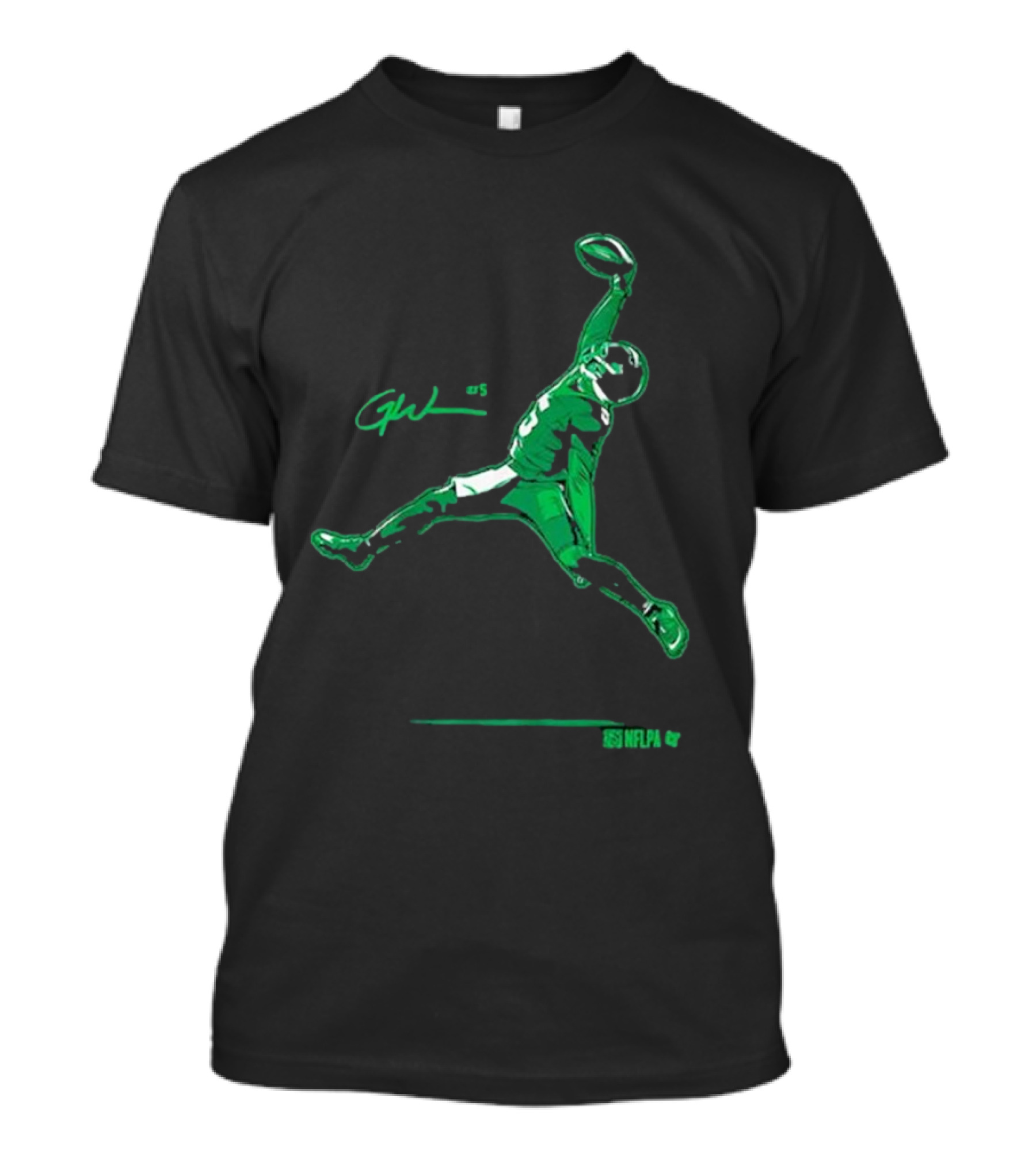 Garrett Wilson One-Handed Air Catch GW #5 NFLPA T-Shirt