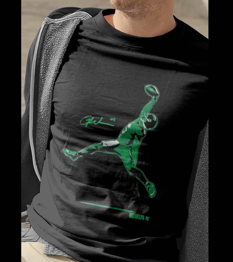 Garrett Wilson One-Handed Air Catch GW #5 NFLPA T-Shirt