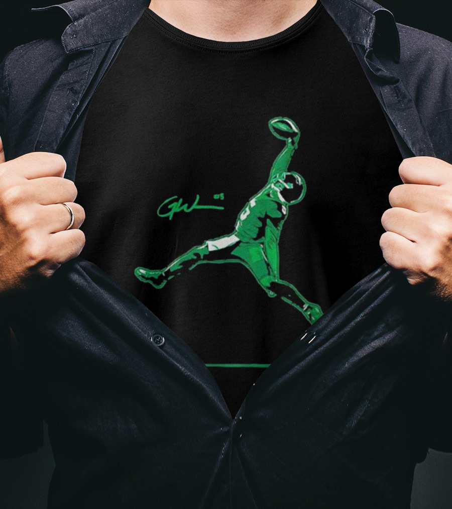 Garrett Wilson One-Handed Air Catch GW #5 NFLPA T-Shirt