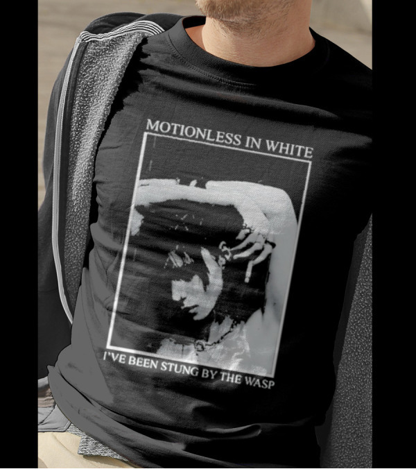 Motionless In White I've Been Stung By The Wasp Monochrome Portrait Image T-Shirt
