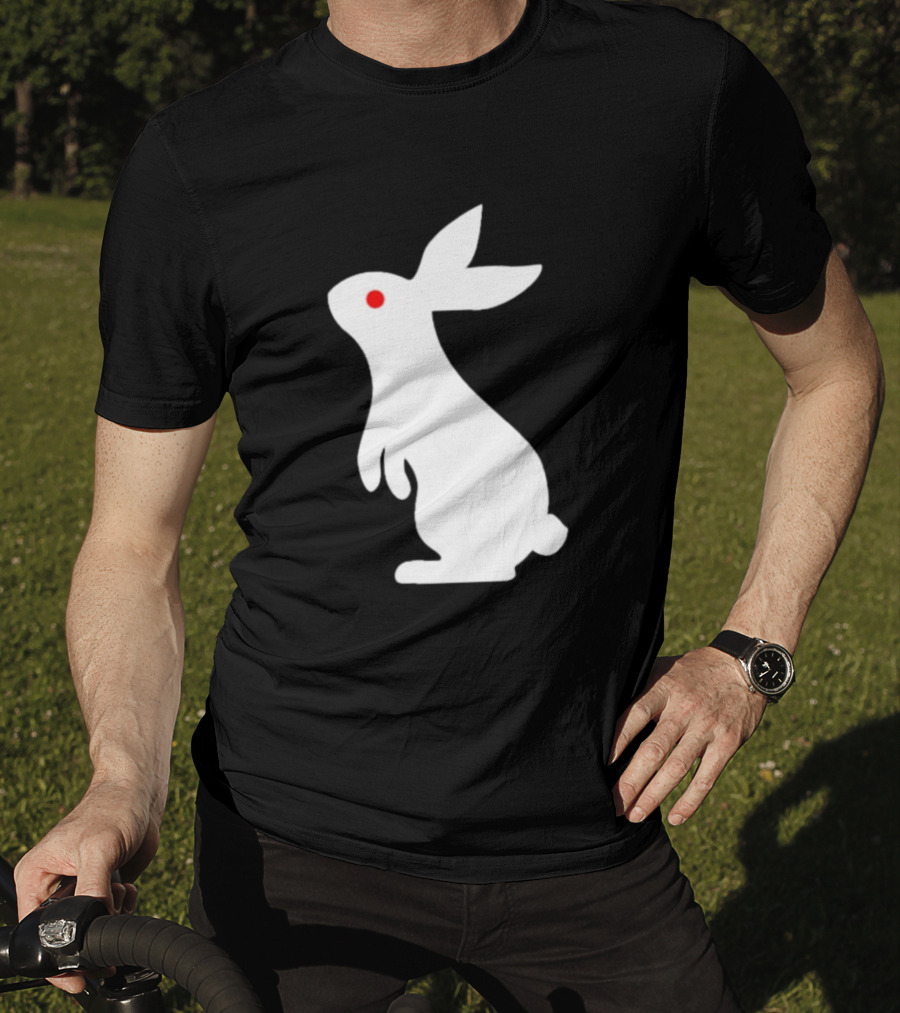 Rabbit Feed Your Head White Rabbit Red Eye T-Shirt