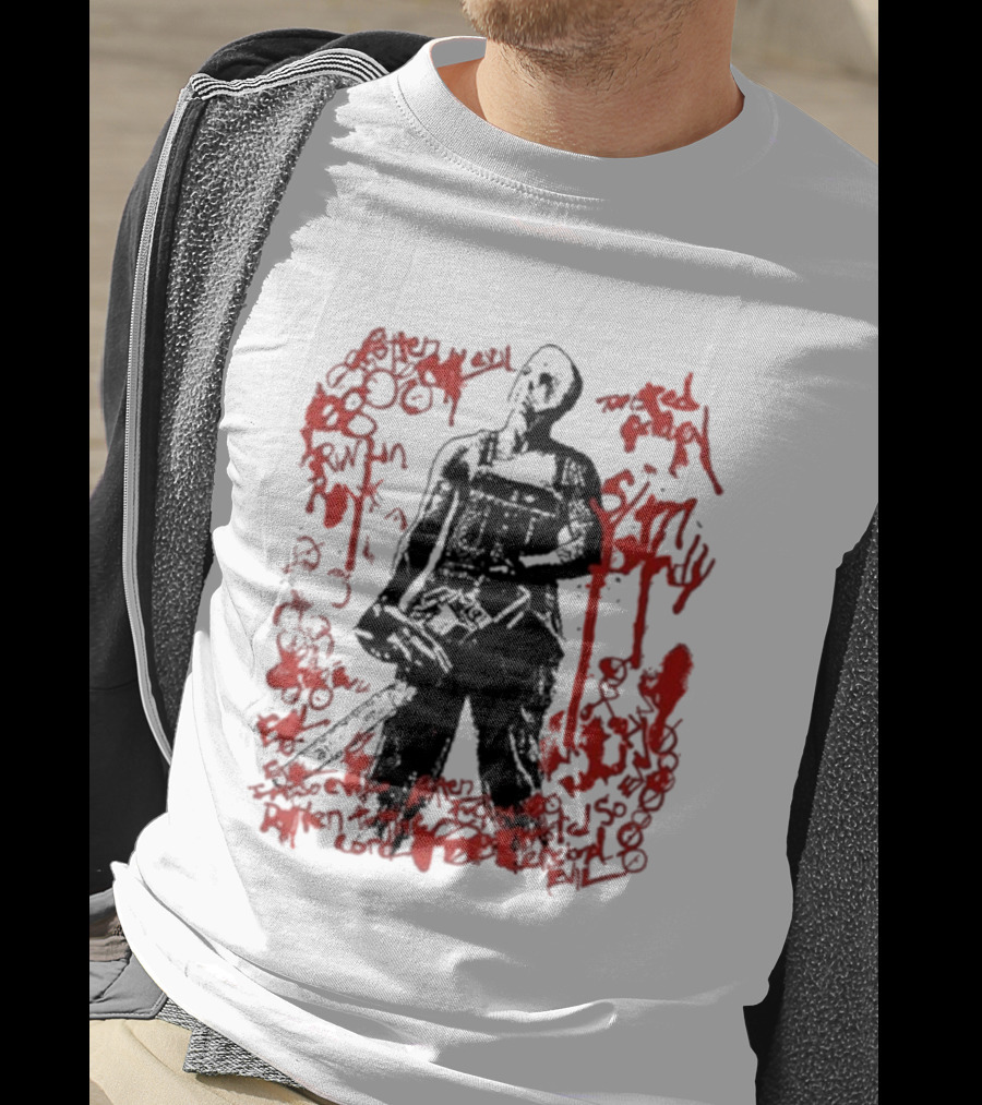 Eminem Blood Scrawl Chainsaw Man Horror T-Shirt