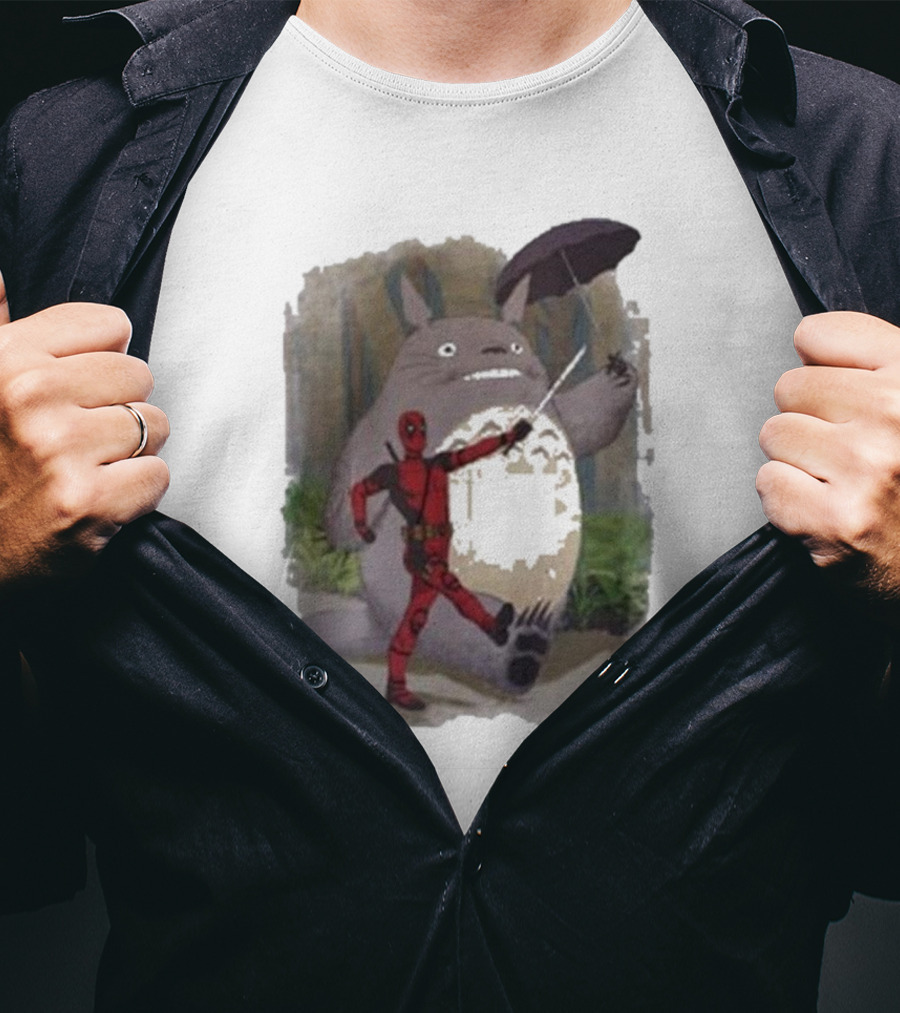 My Neighbor Totoro Deadpool Umbrella Adventure T-Shirt