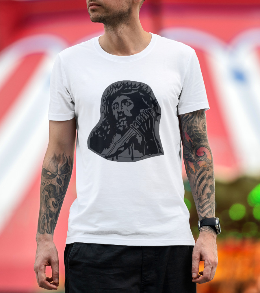 Section8la Jesus Kills Black and White Sword T-Shirt