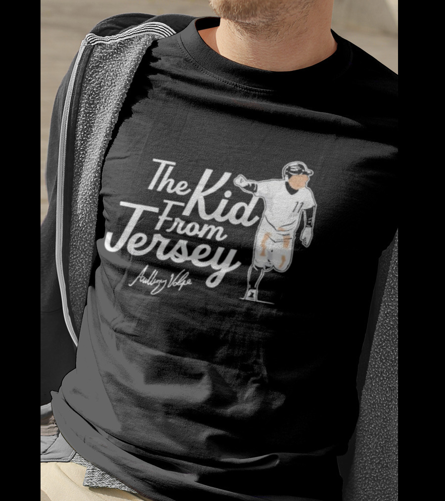 Anthony Volpe The Kid From Jersey Baseball Icon Signature T-Shirt