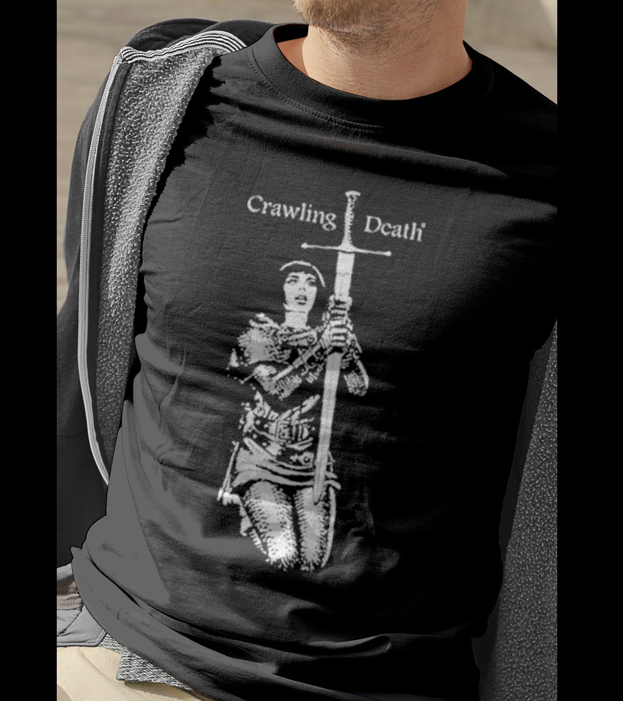 Crawling Death Medieval Warrior With Sword T-Shirt