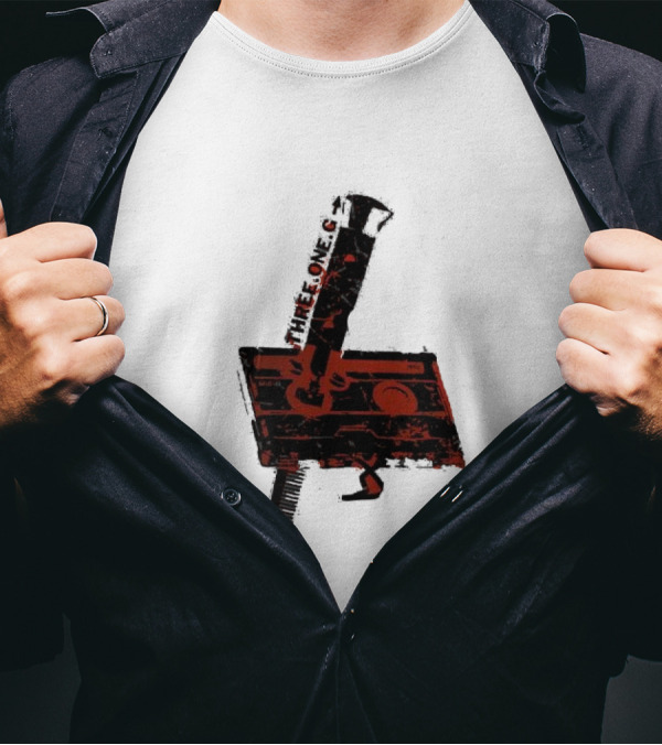 Three One G Records Sound Style Violence Cassette Gun Combination T-Shirt
