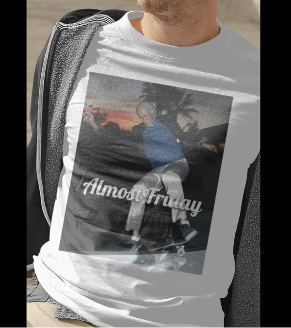Almost Friday Larry David Skateboarding At Dusk T-Shirt