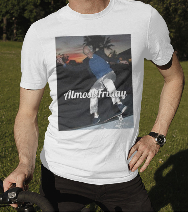 Almost Friday Larry David Skateboarding At Dusk T-Shirt