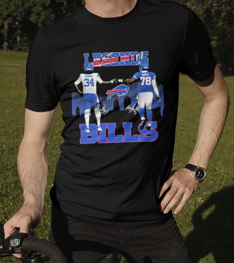 LEGENDS BILLS Thomas Smith 34 78 Buffalo Bills T-Shirt