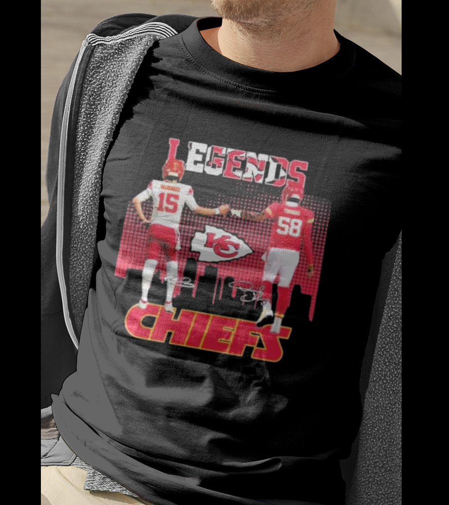 Legends Kansas City Chiefs Patrick Mahomes Derrick Thomas T-Shirt
