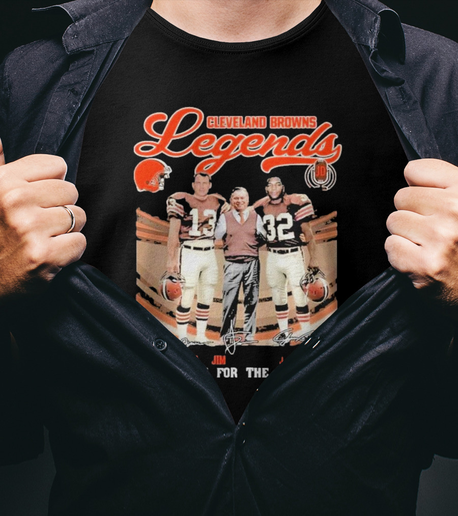 Cleveland Browns Legends Frank Ryan Jim Brown Jim Donovan Thank You For The Memories T-Shirt