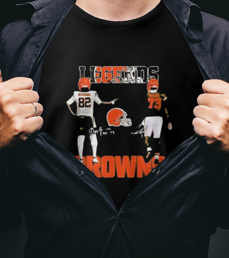 Cleveland Browns Legends Newsome Thomas 82 73 T-Shirt