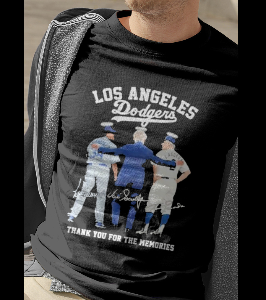 Los Angeles Dodgers Valenzuela Lasorda Thank You For The Memories T-Shirt