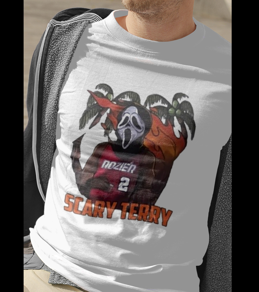Scary Terry Rozier 2 Ghostface Basketball Tropical Flame Costume T-Shirt