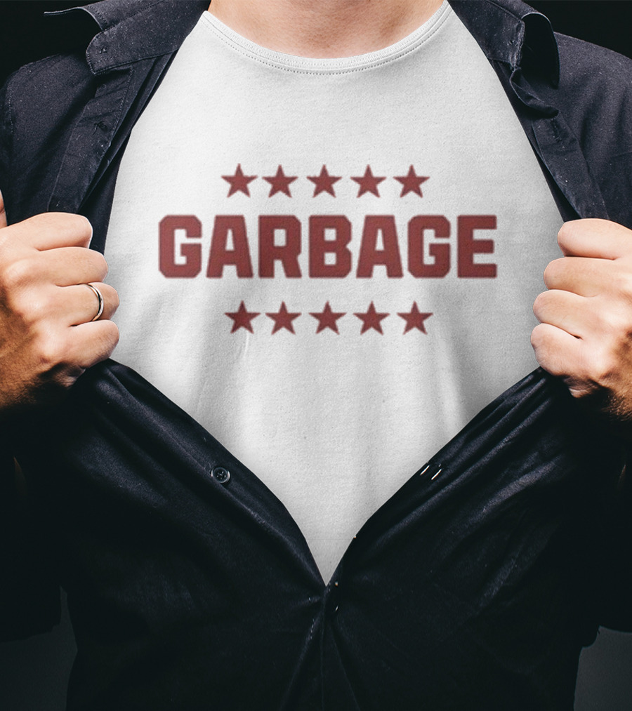 Chad Garbage Star Pattern Emblem T-Shirt