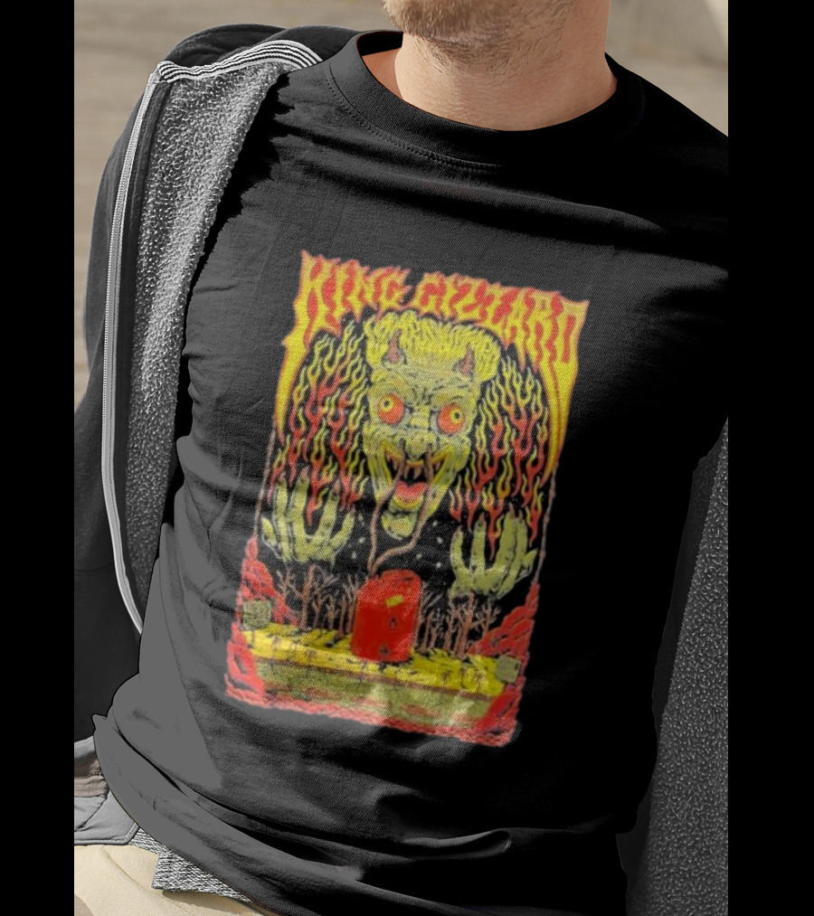 King Gizzard Monster Illustration In Paso Robles CA November 3 T-Shirt