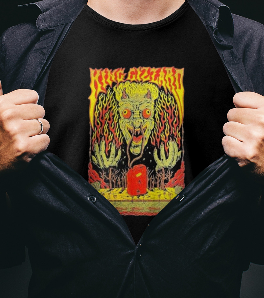 King Gizzard Monster Illustration In Paso Robles CA November 3 T-Shirt