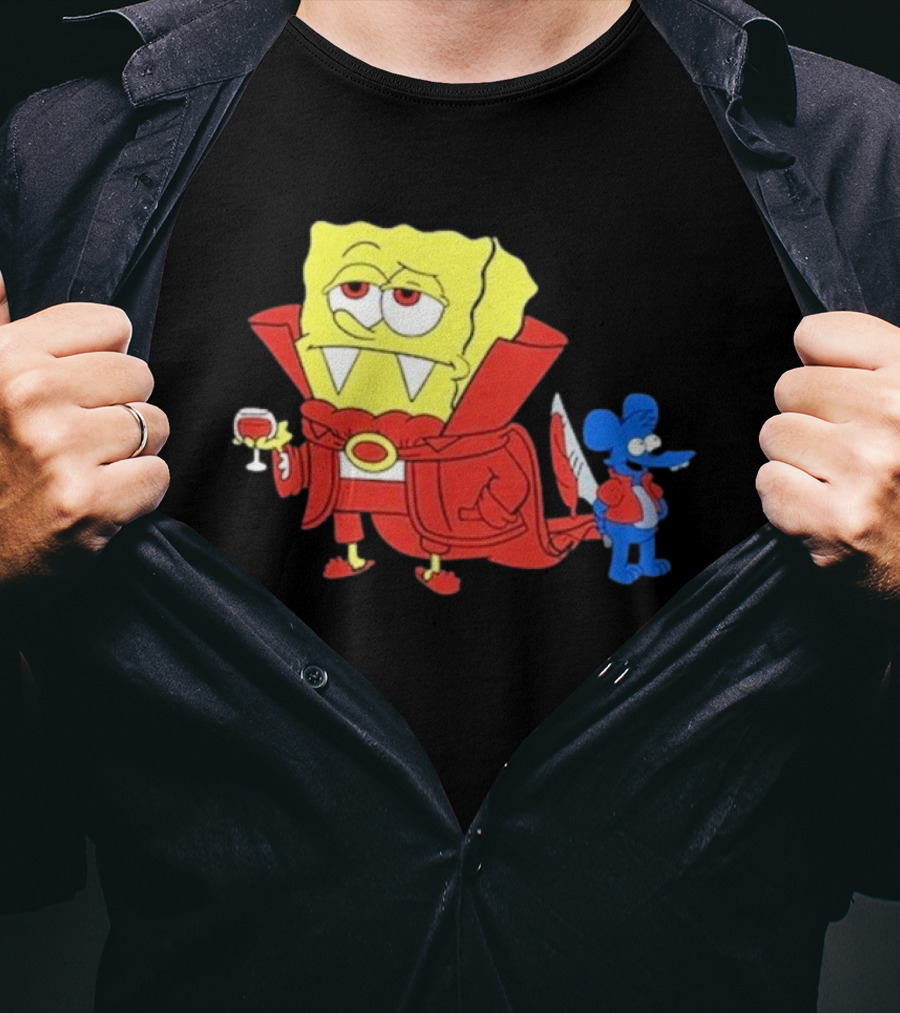 Double’S Bobsferatu SpongeBob Vampire Simpsons Möbius T-Shirt