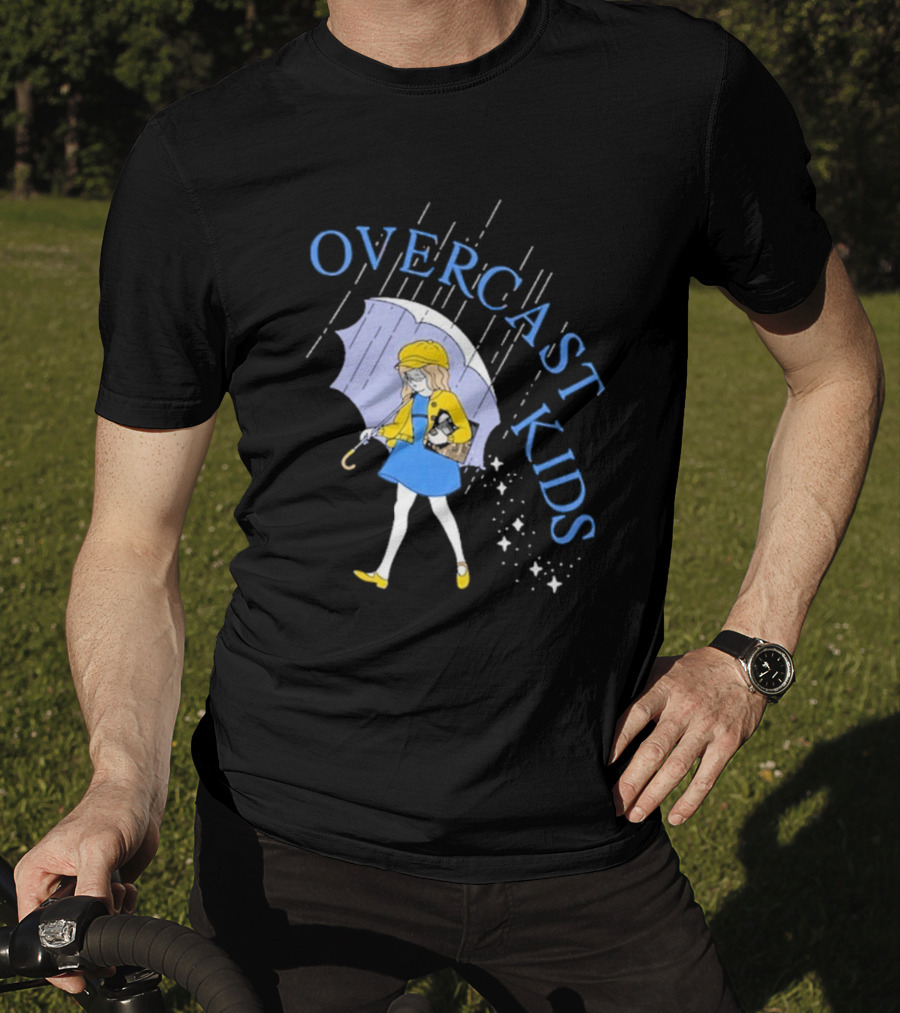 Overcast Kids Under Umbrella T-Shirt
