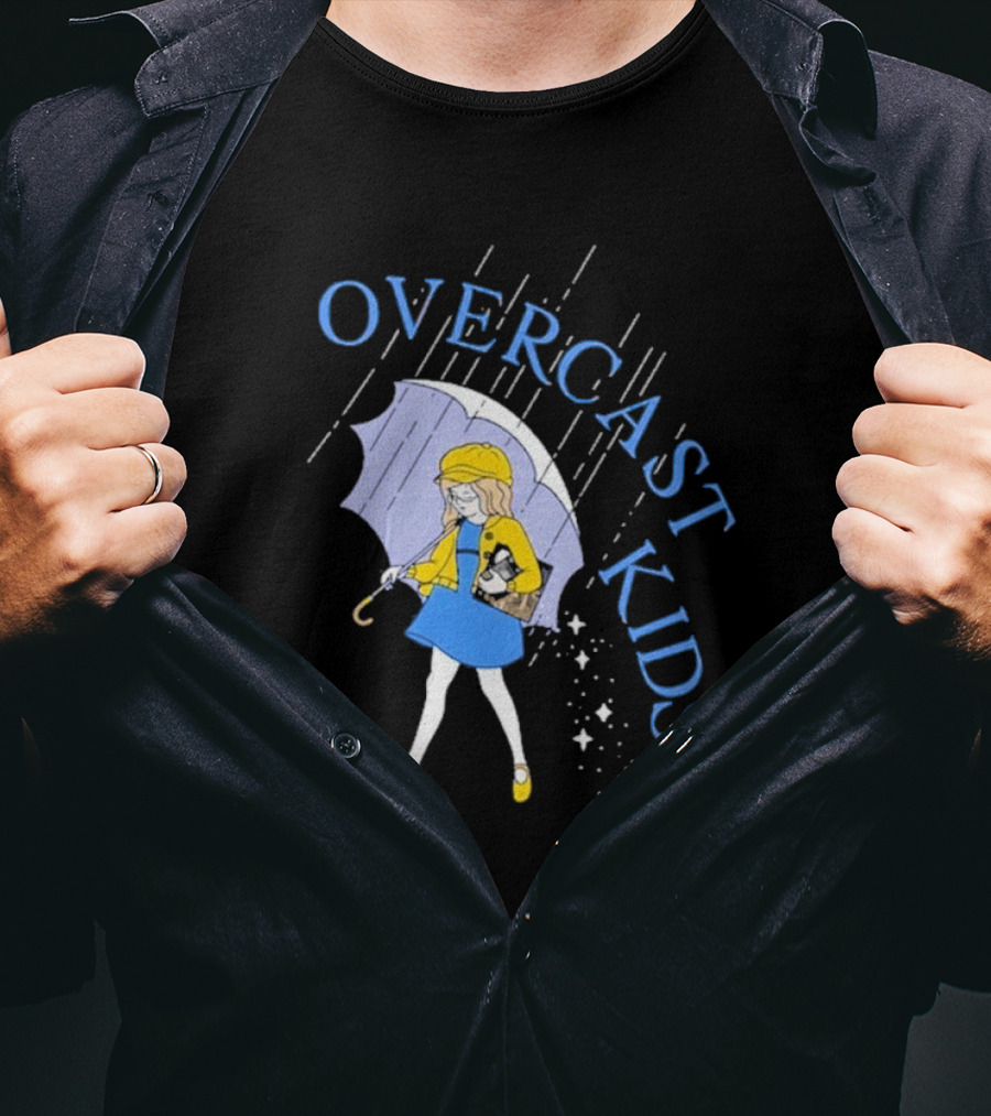 Overcast Kids Under Umbrella T-Shirt
