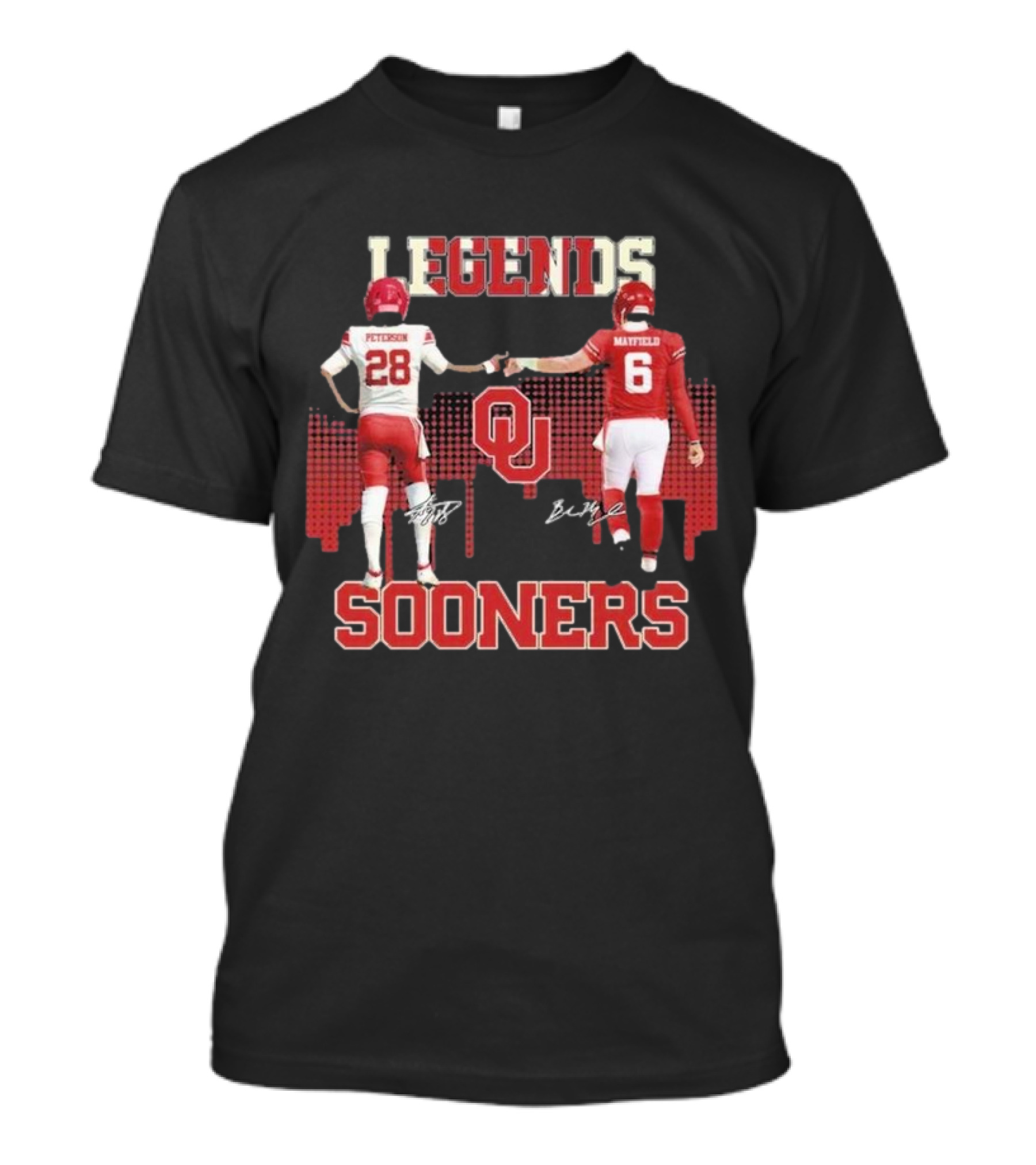 Legends Sooners Oklahoma Adrian Peterson Baker Mayfield T-Shirt