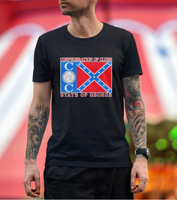 Premium T-Shirt: The Good Liars Confederation Of Clubs COC State Of Georgia Flag T-Shirt The Good Liars Confederation Of Clubs COC State Of Georgia Flag T-Shirt