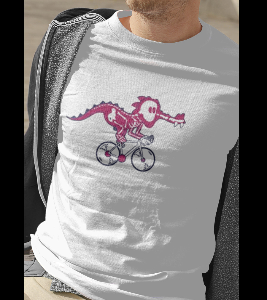 Ef Pro Cycling Skeleton Dinosaur On Bike T-Shirt
