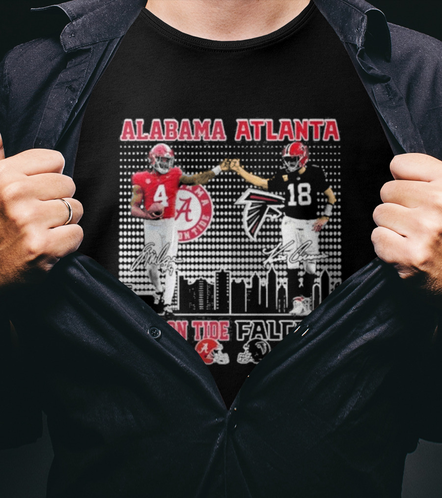 Alabama Atlanta Crimson Tide On Saturdays Falcons On Sundays T-Shirt