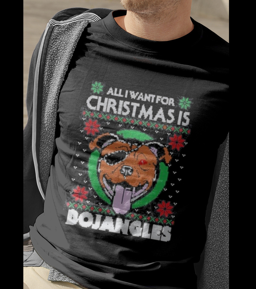 All I Want For Christmas Is Bojangles Dog Holiday T-Shirt