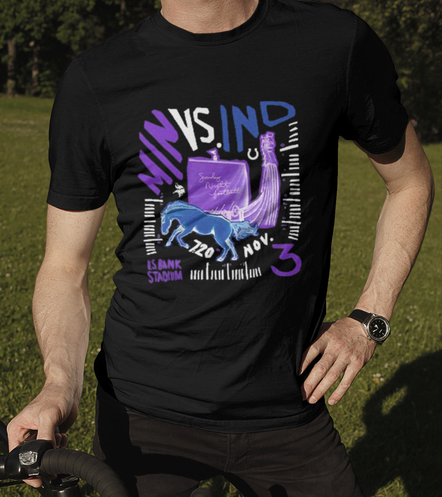 MIN VS. IND Sunday Night Football U.S. Bank Stadium Nov 3, T-Shirt