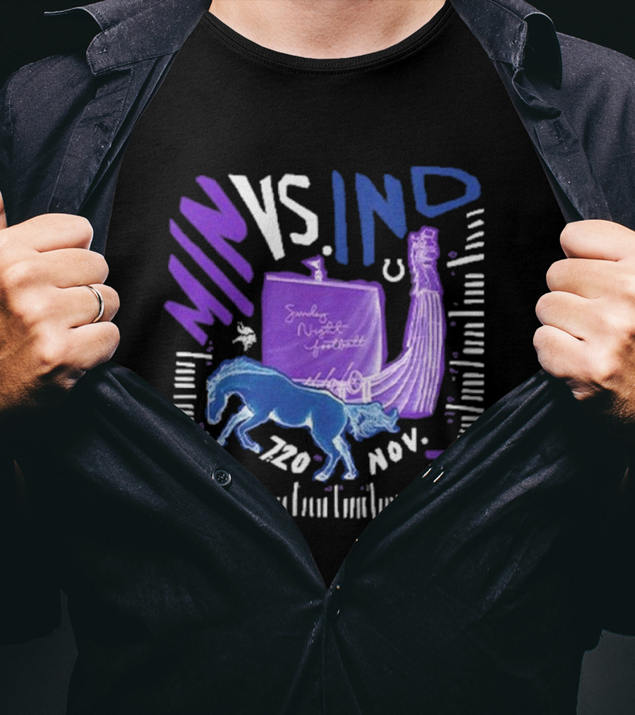 MIN VS. IND Sunday Night Football U.S. Bank Stadium Nov 3, T-Shirt