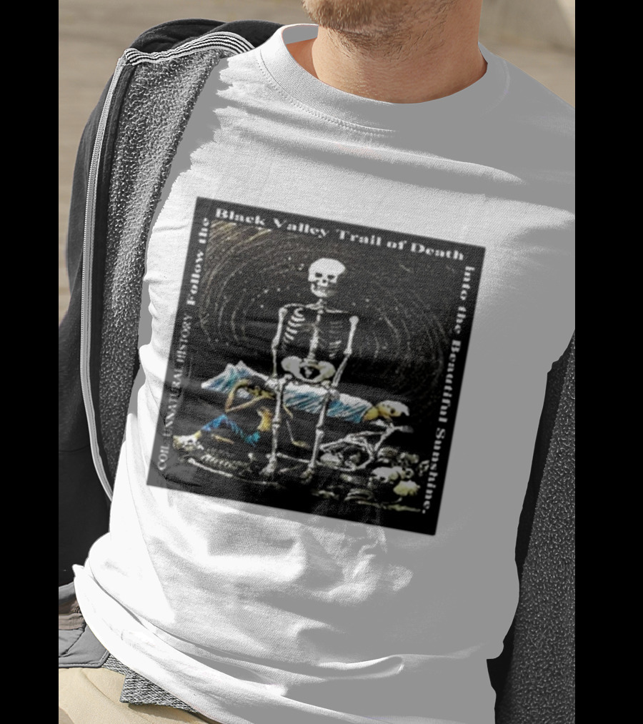 Coil Unnatural History Black Valley Trail Of Death Into The Beautiful Sunshine Skeleton T-Shirt