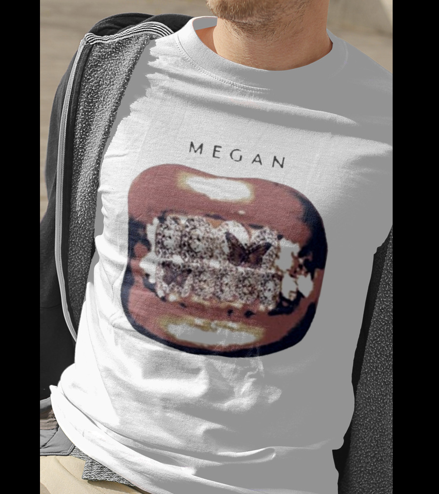 Megan Act II Grillz Diamond Bling Teeth T-Shirt