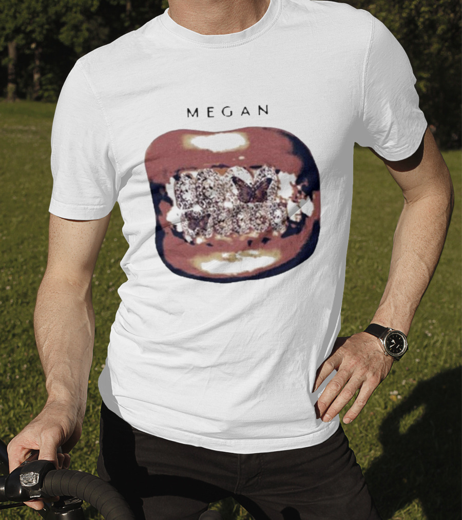 Megan Act II Grillz Diamond Bling Teeth T-Shirt