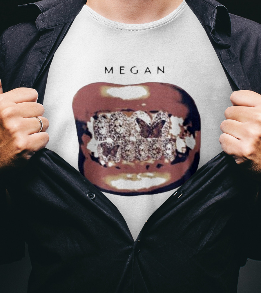 Megan Act II Grillz Diamond Bling Teeth T-Shirt