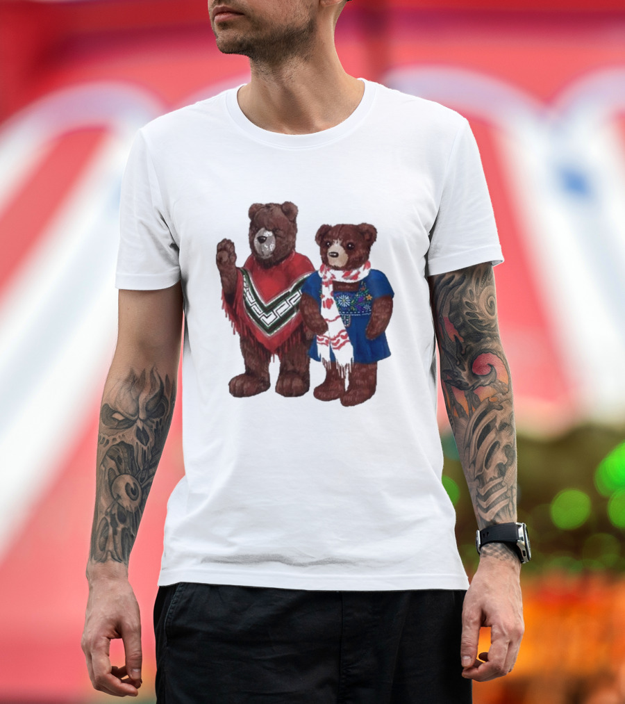 My Morning Jacket Pooch and Denise Bears Winter Poncho and Scarf T-Shirt