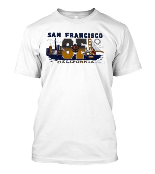 San Francisco SF Stedman California Golden Gate Skyline T-Shirt