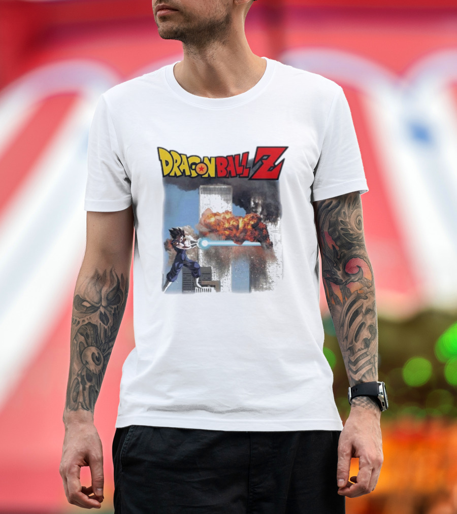Dragon Ball Z Vegito 9/11 Twin Towers Controversial Image T-Shirt