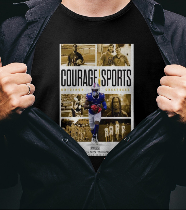 Courage In Sports Gridiron Greatness November 3 2024 Local Listings Check Show T-Shirt