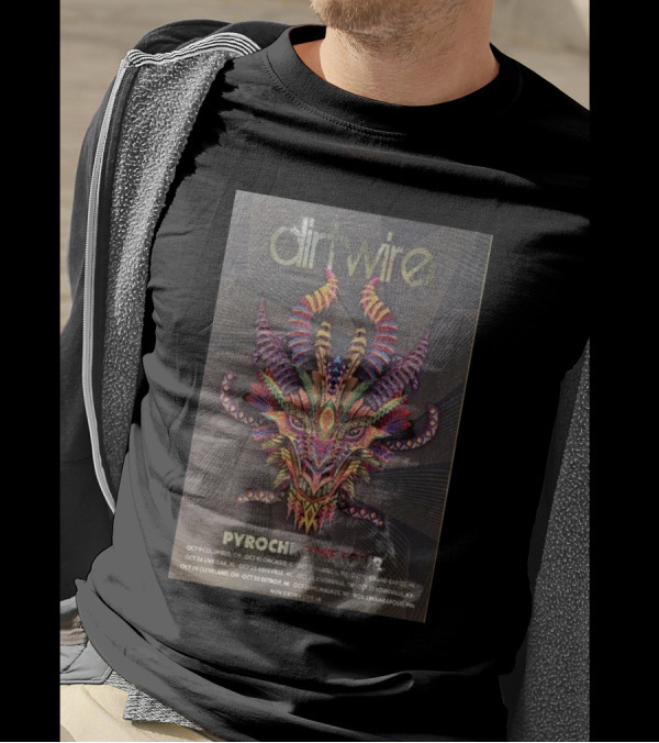 Dirtwire 2024 Pyrochrome Tour Dragon Mask Design Conver T-Shirt