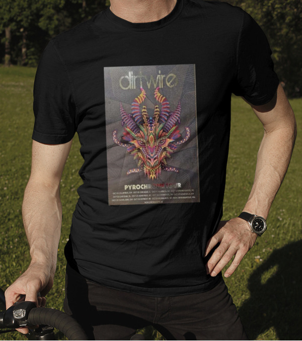 Dirtwire 2024 Pyrochrome Tour Dragon Mask Design Conver T-Shirt