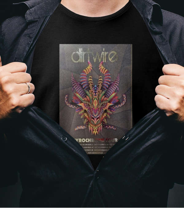 Dirtwire 2024 Pyrochrome Tour Dragon Mask Design Conver T-Shirt