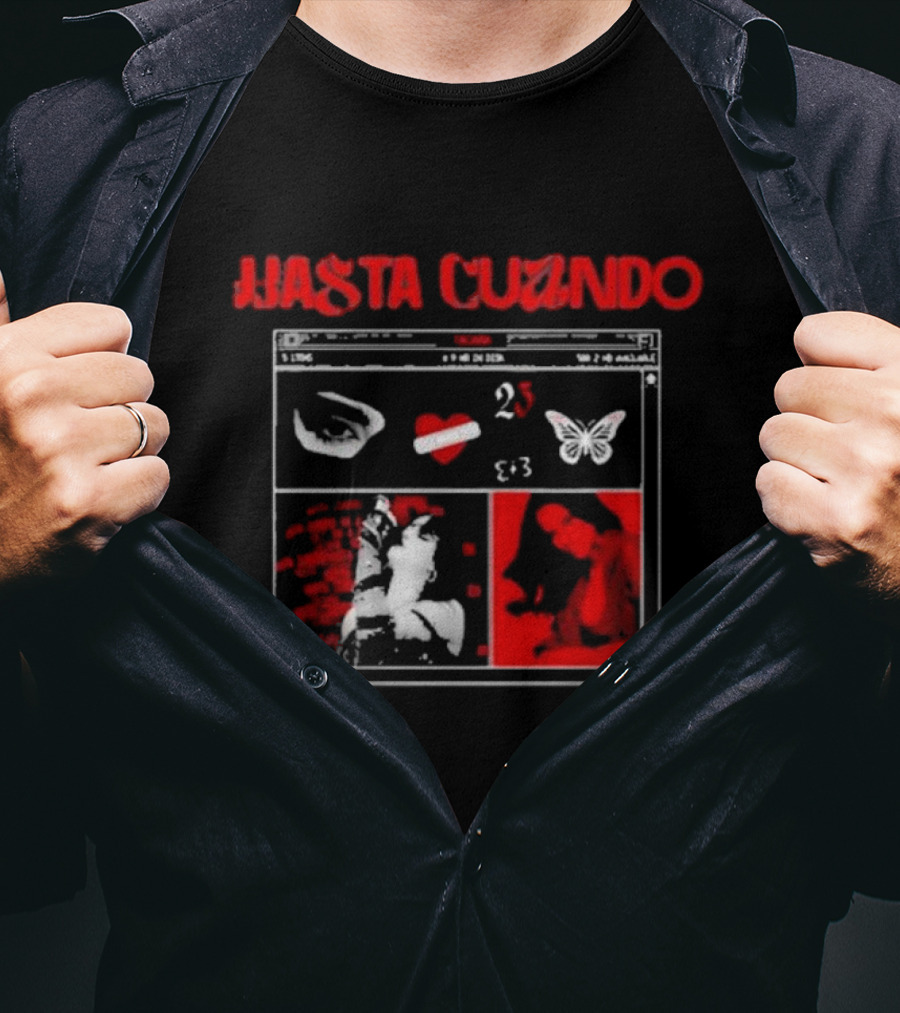 Gala Montes Hasta Cuándo 23 Butterfly Heart Lips T-Shirt