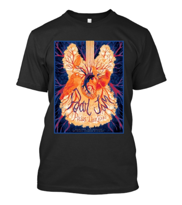 Pearl Jam Pixies Liam Finn Auckland New Zealand November 8 Go Media Stadium Mt Smart Event T-Shirt